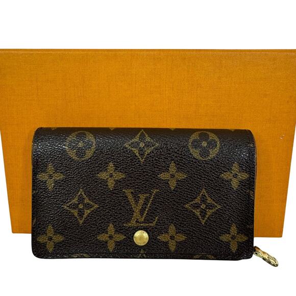 Vintage Louis Vuitton LV Monogram Porte Monnaie Tresor Wallet - Picture 1 of 16